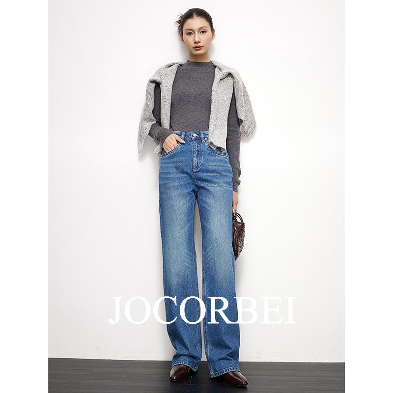 JOCORBEI Turkish BOSSA Denim High-Waisted Wide-Leg Jeans for Women 28
