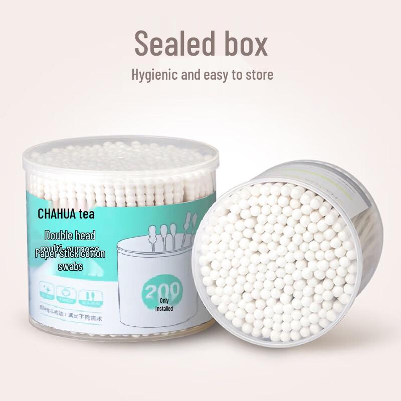 Chahua Double-Ended Paper Stick Cotton Swabs