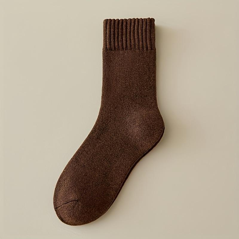 

3 пары толстых зимних бархатных носков для снега для мужчин, мягкие плюшевые теплые носки для ботинок, подарок для мужей, отцов или парней 3 pairs коричневый