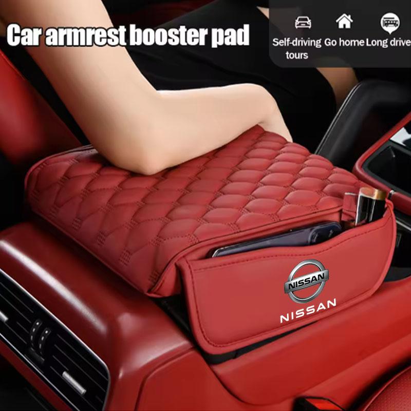 CFEUGT1 Auto Center Console Armrest Cushion Leather Armrest Pad Storage Box For Nissan J10 X-Trail Qashqai Juke Leaf Micra NOTE Patrol