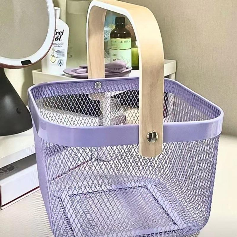 Multifunctional Hollow Storage Basket for Bathroom Use for Shopping High-looking Household Basket Storage and Organization Box