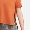 Nike T Shirts Women's Orange Crew Neck Moderate Straight Fit DM7026-246