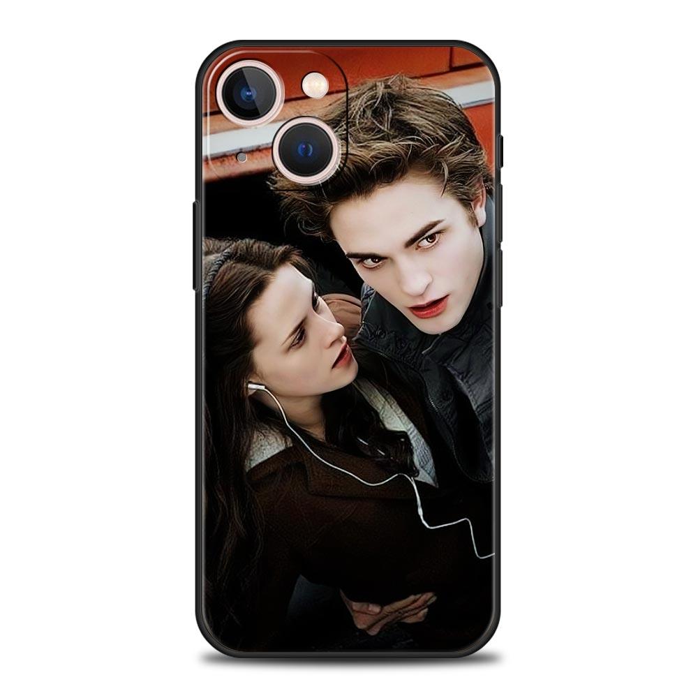 Luxury Phone Case For Apple iPhone 11 15 14 Pro MAX 12 13 7 8 Plus X XR XS MAX SE Silicone Black Cover Funda Twilight Saga