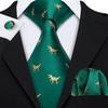 Barry Wang Formal Mens Paisley Silk Tie Set Mens Necktie Pocket Square Cufflinks Wedding