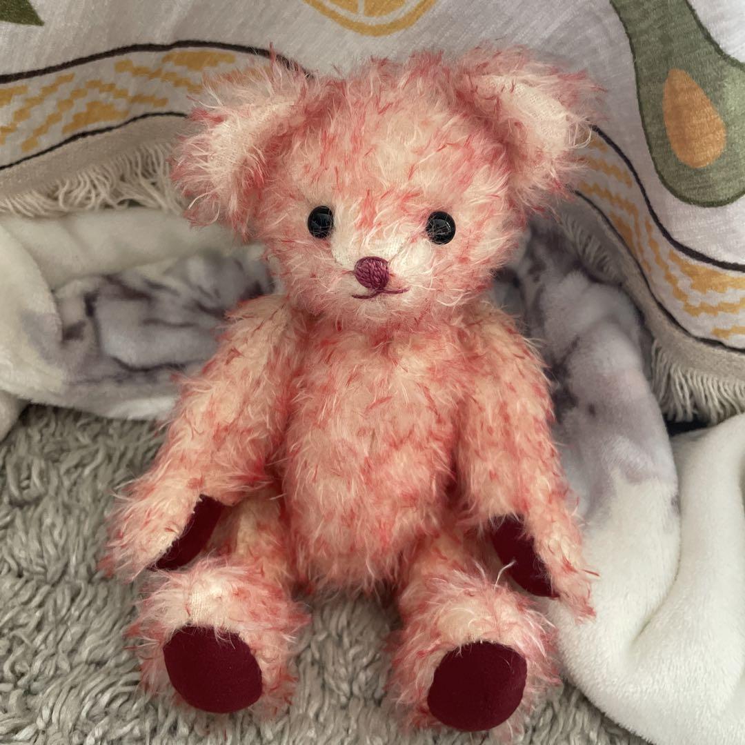 

[Б/У] Розовый плюшевый мишка ретро винтаж
