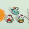 Pines Creative Drifting Bottle Frog Brooch Badge Clothing Backpack Accessories Alloy Badge Pins For Backpacks Badges Metal