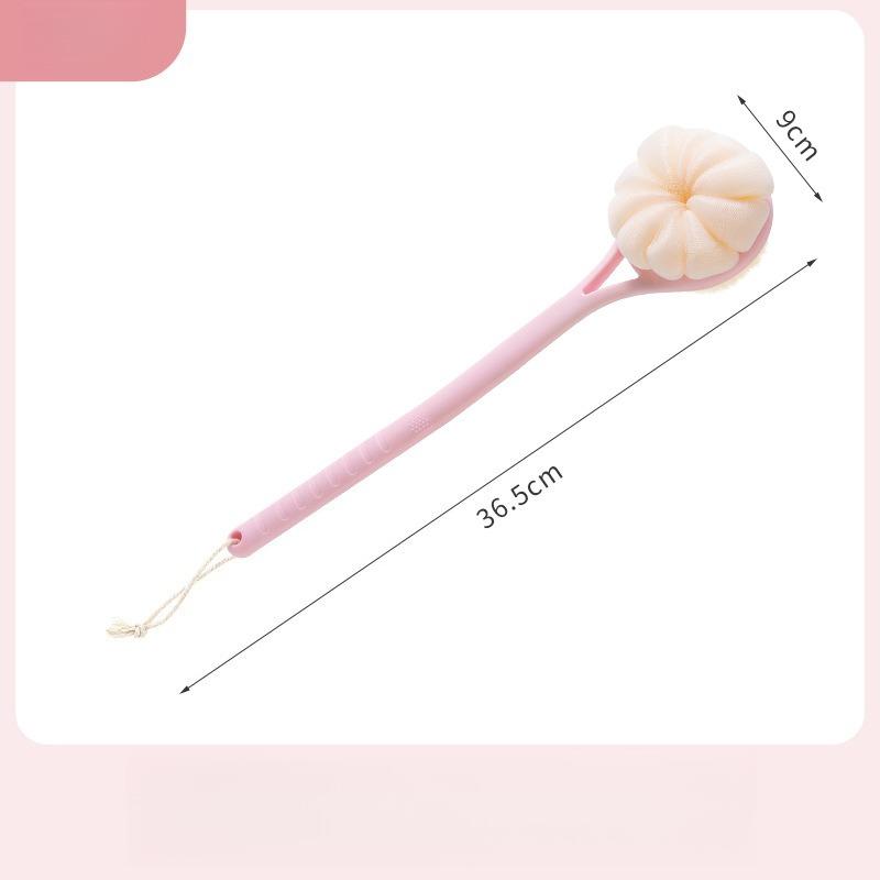

Long Handle Bath Brush Soft Bristle Bath Brush Rub Back Brush Double-sided Brush Bathroom Bath Brush Bath Ball Bath Tool рожевий