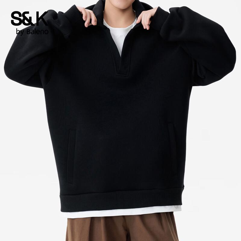 Baleno Men's S&K Series Loose Fit Hooded Pullover Sweatshirt