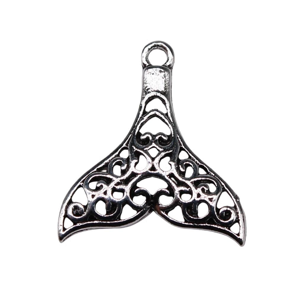 Mermaid Tail Charms Alloy Pendants For Ocean Themed Jewelry Making