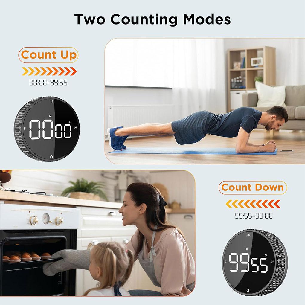 ABS Kitchen Timer With Bright LED Display For Productive Cooking Sessions Kitchen Timers For Cooking