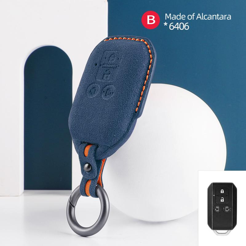 Pro Suzuki Spacia MK53S Jimny Sierra Swift Wagon 4tlačítkový obal na klíč od auta Alcantara Semišová klíčenka Ochranný kryt Příslušenství