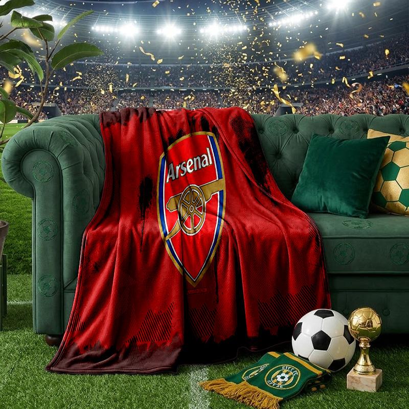 Coperta con stemma dell'Arsenal Football Club Coperte in flanella Peluche per divano letto Regali per uomini donne Coperta da viaggio per picnic Regali di Natale per tifosi