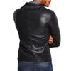 SKINOUTFIT Pánská bunda z pravé jehněčí kůže černá stylová motocyklová bomber biker svrchní oděv MJ 219