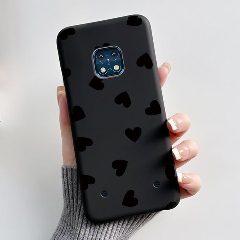 Jelly Color Simple Black Case For Nokia XR20 Popular Little Girl Viral Lucky Pattern Shell With Shockproof Bumper Soft Cover