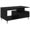 Coffee Table Black Oak Look 90 X 49 X 45 Cm Engineered Wood