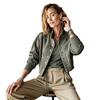 Womens Short Suede Baseball Jacket Loose Fit Casual Outerwear Winter 2026