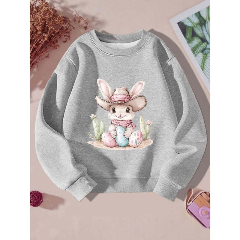 European sizes Kids' Crew Neck Sweatshirt | Comfortable and Casual, Perfect for Fall/Winter, Random Print, Suitable for Outdoor and Home Wear