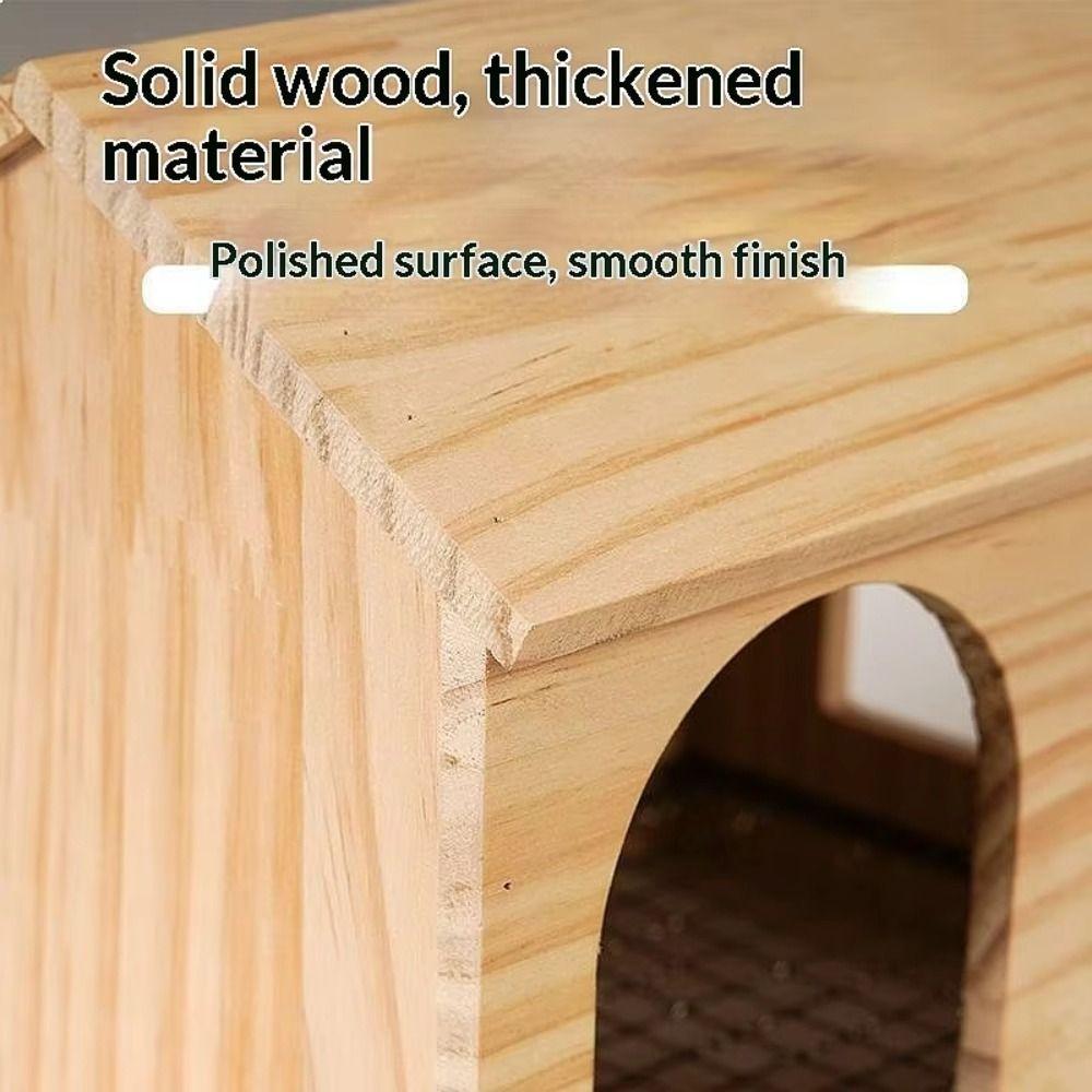 Drawable Bottom Bird Wooden House Pullable Bottom Hanging Bird Nest Parrot Cage Accessories