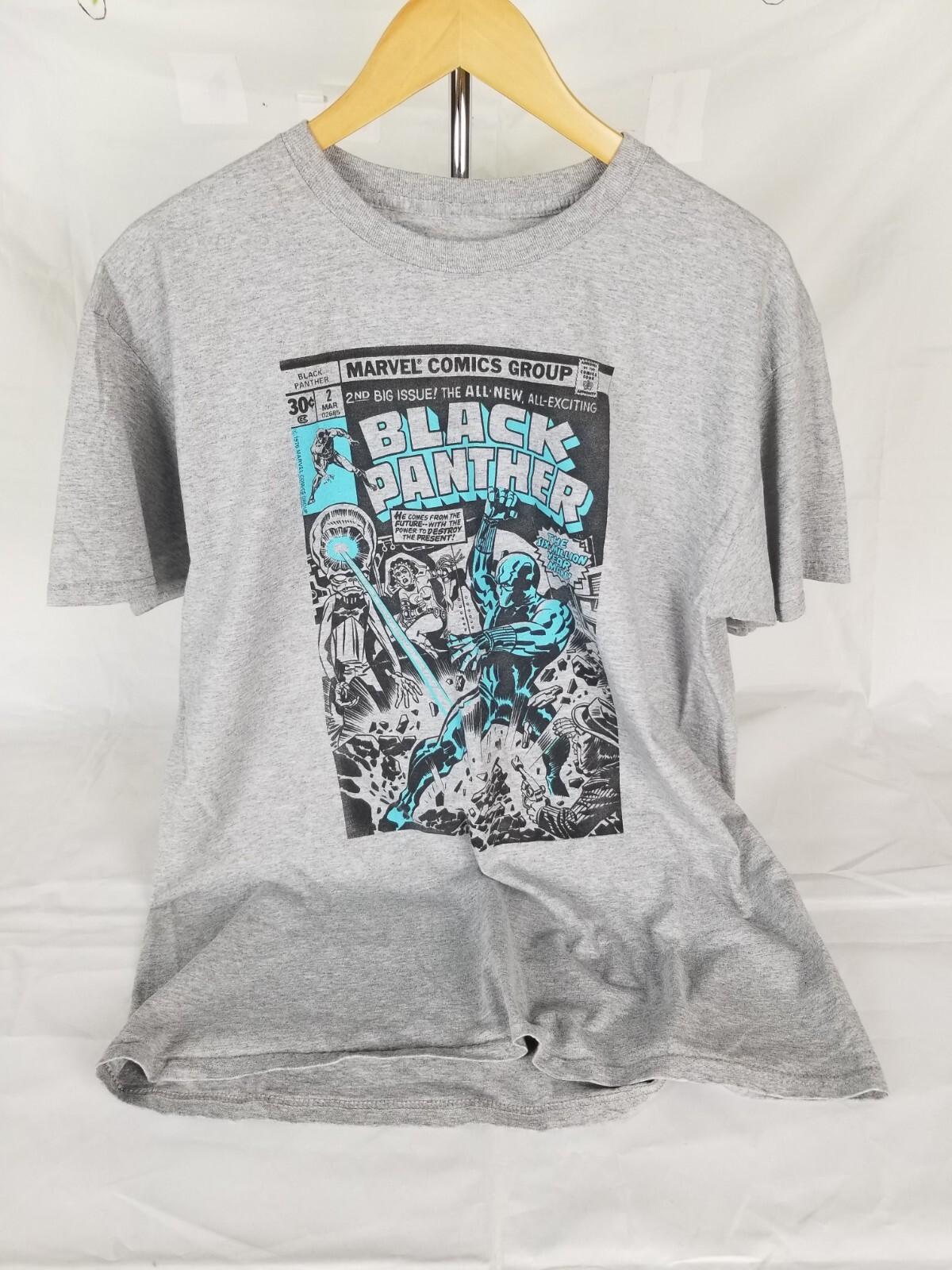 Marvel Comics Group Black Panther Grey Mens Print Large Shirt S