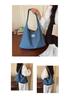 Women's Large Capacity Polka Dot Canvas Tote - Korean Style Commute and School Shoulder Bag