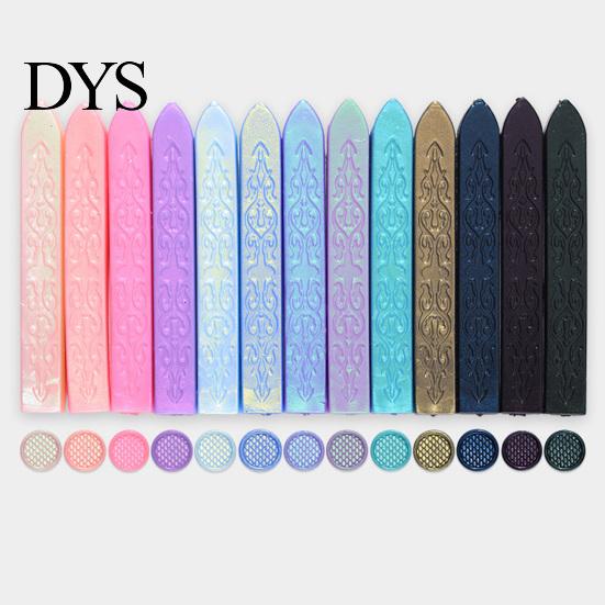 Premium Wax for Seal Stamping 6PCS Aurora Sealing Sticks, Multi-color Gradient Strips, Without Handmade Sticks Stationery Core Stamp, Envelopes