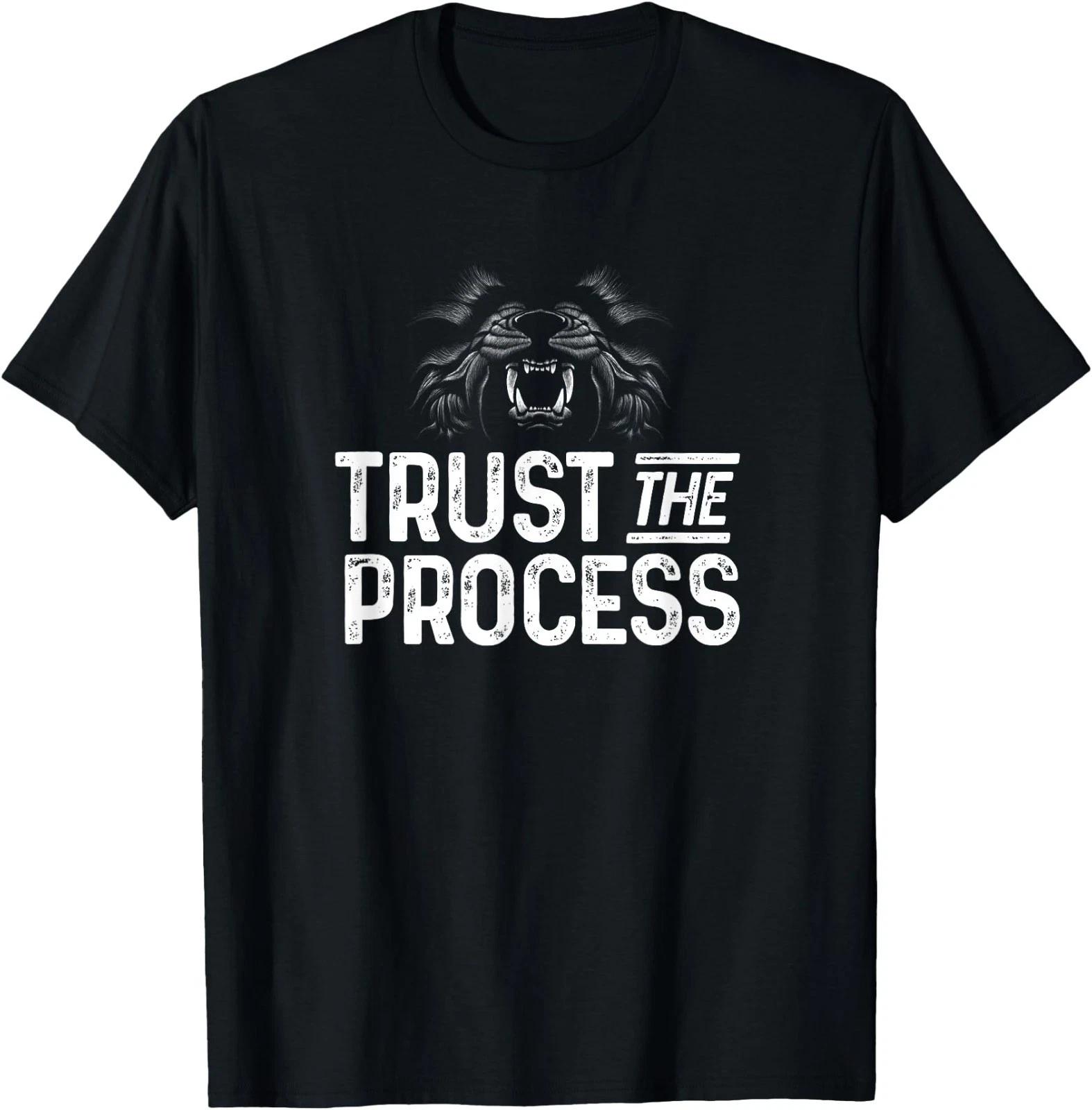 Trust The Process Motivational Quote Gym Workout Tiger T-Shirt S