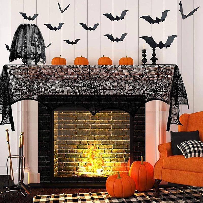 Halloween Decoration Terror Tablecloth Halloween Party Horror Table Cover Halloween Decorative Spider Web Tablecloth Spooky Deco