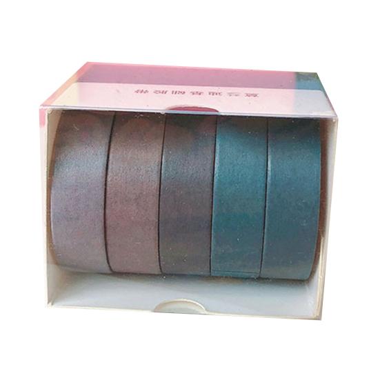Dekoratiivne 5 rulli kleebis Kena välimusega Washi Macaron kätekonto kleebisteip tüdrukutele