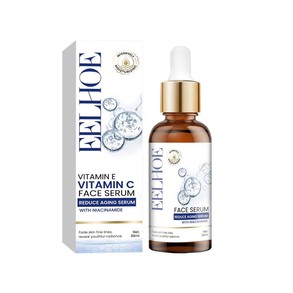 EELHOE Vitamin C Facial Essence Face Serum Moisturizing Nourishing Shrink Pores Anti-aging Repairs Dry Loose Skin Care