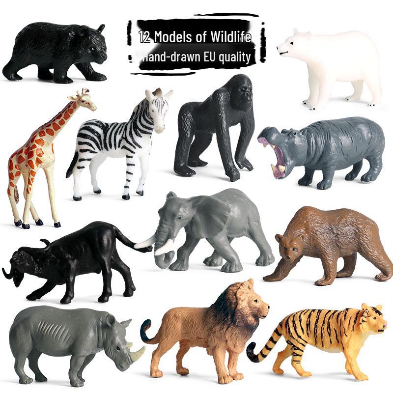 Mini Farm Animal Models Set for Educational Display – Dog, Cow, Sheep, Chicken, Duck, Goose, Pig, and Ducklings