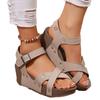2025 new foreign trade summer women's platform sandals large size cross-buckle sandals fish mouth sandals