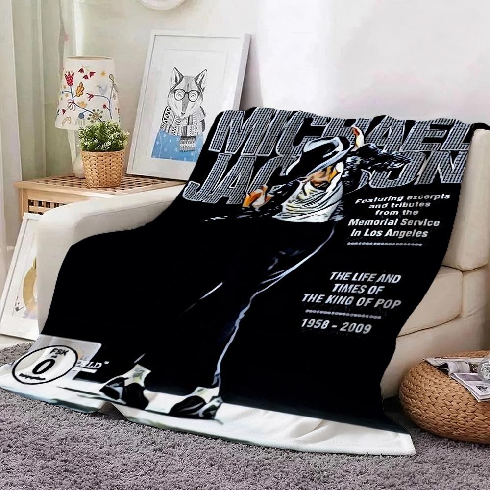 Michael Jackson History World Tour Flannel Printed Blanket Cozy Comfortable Throw Blanket For Bedroom Sofa Bed Party Decor New Year Gift