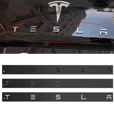 Phbvg5 1 szt. 3D ABS Logo Emblemat Litery Naklejka na Bagażnik Samochodowy Tylne Litery Galwanizowane Do MODEL 3 MODEL S X Akcesoria Tuningowe