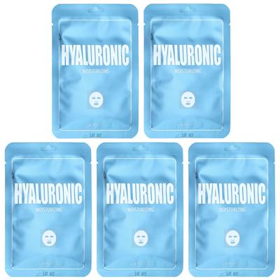 Hyaluronic Acid Moisturizing Beauty Sheet Mask Set, 5 Sheets, 25 Ml (0.84 Fl Oz) Each