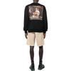 Off-White FW22 Character Print Crew Neck Long Sleeve Sweatshirt Relaxed Fit Men Tops Black OMBA057C99FLE0111001