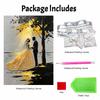 DIY Frameless Pearl Painting Kit Wedding Couple 3D Shiny Bead Art Canvas Relaxing Creative Craft for Home Wall Decor Gift
