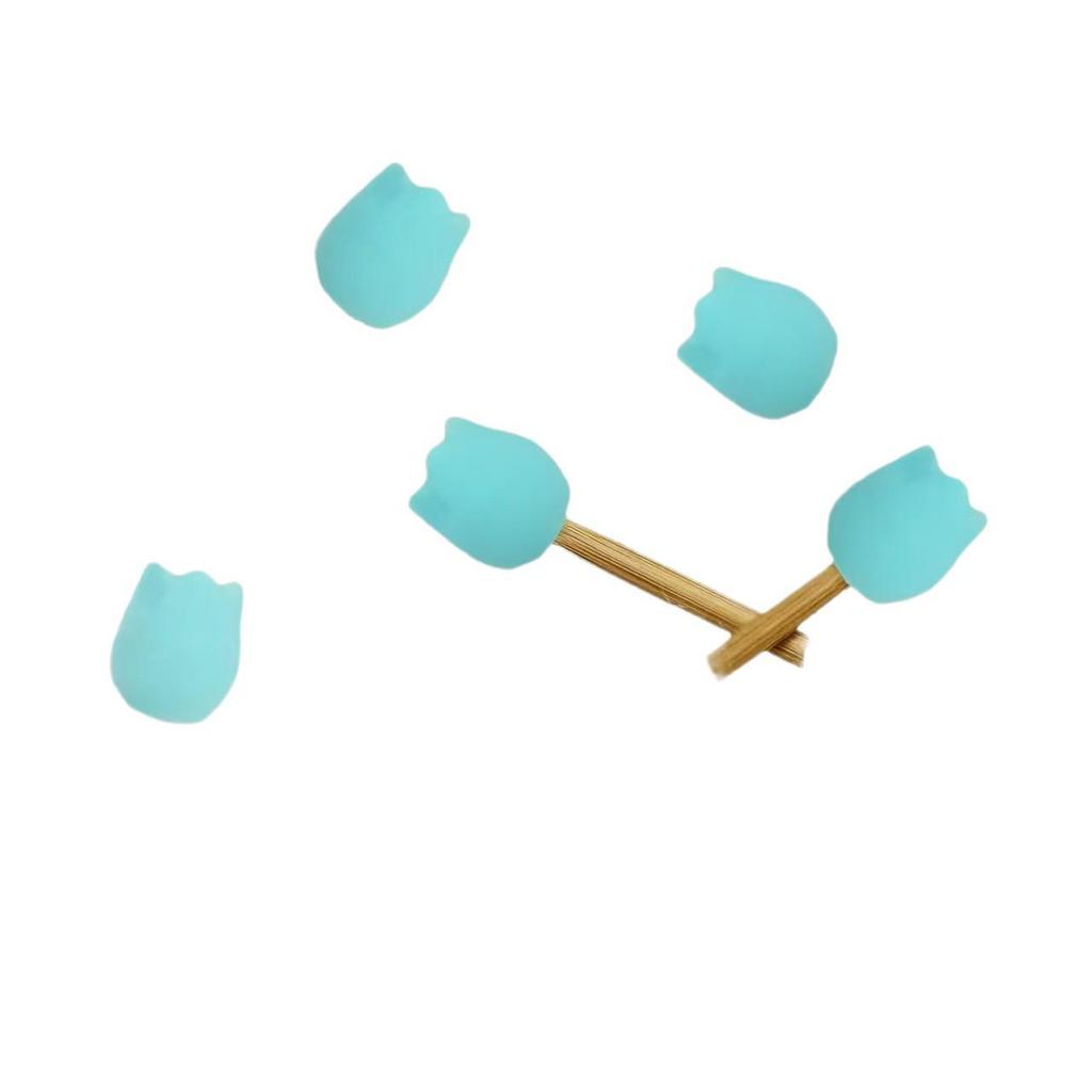 Stoper na druty w kształcie kwiatka - Ręcznie robione akcesoria dziewiarskie na druty proste i okrągłe