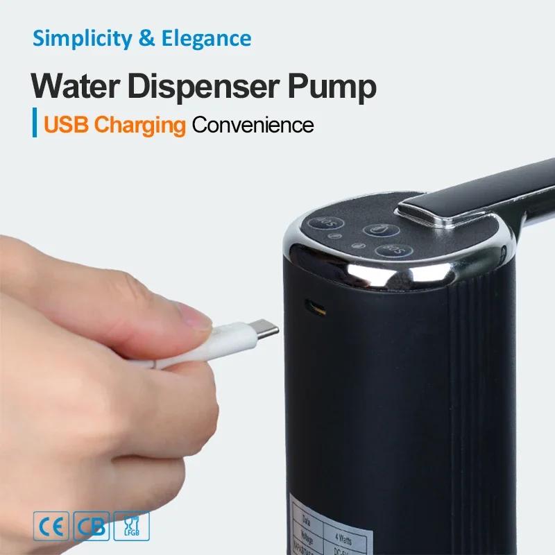 USB Electric Water Pump Portable Mini Foldable Automatic for Bottle Household Water Dispenser