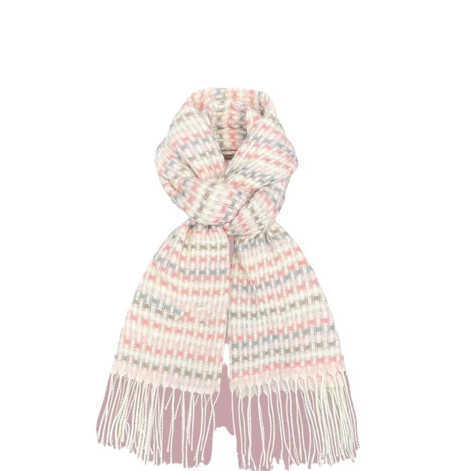 2024 Japonský Retro Kostkovaný Šátek s Třásněmi - Dámský Zimní Hřejivý Všestranný Studentský & Pár Nákrčník