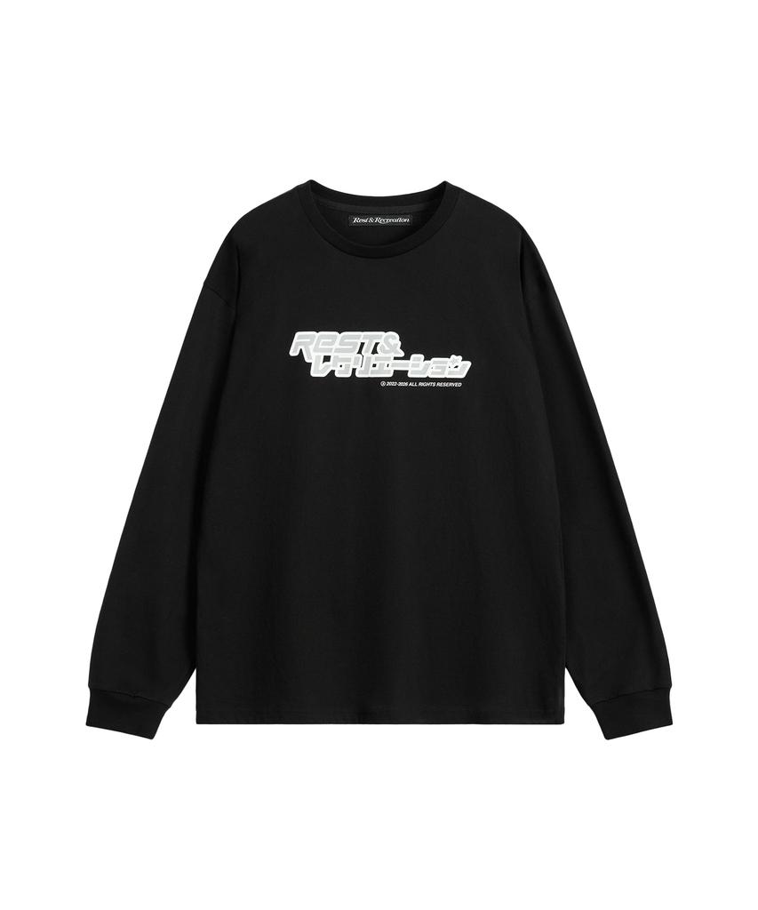 REST&RECREATION Anime Logo Long Sleeve Top - Black