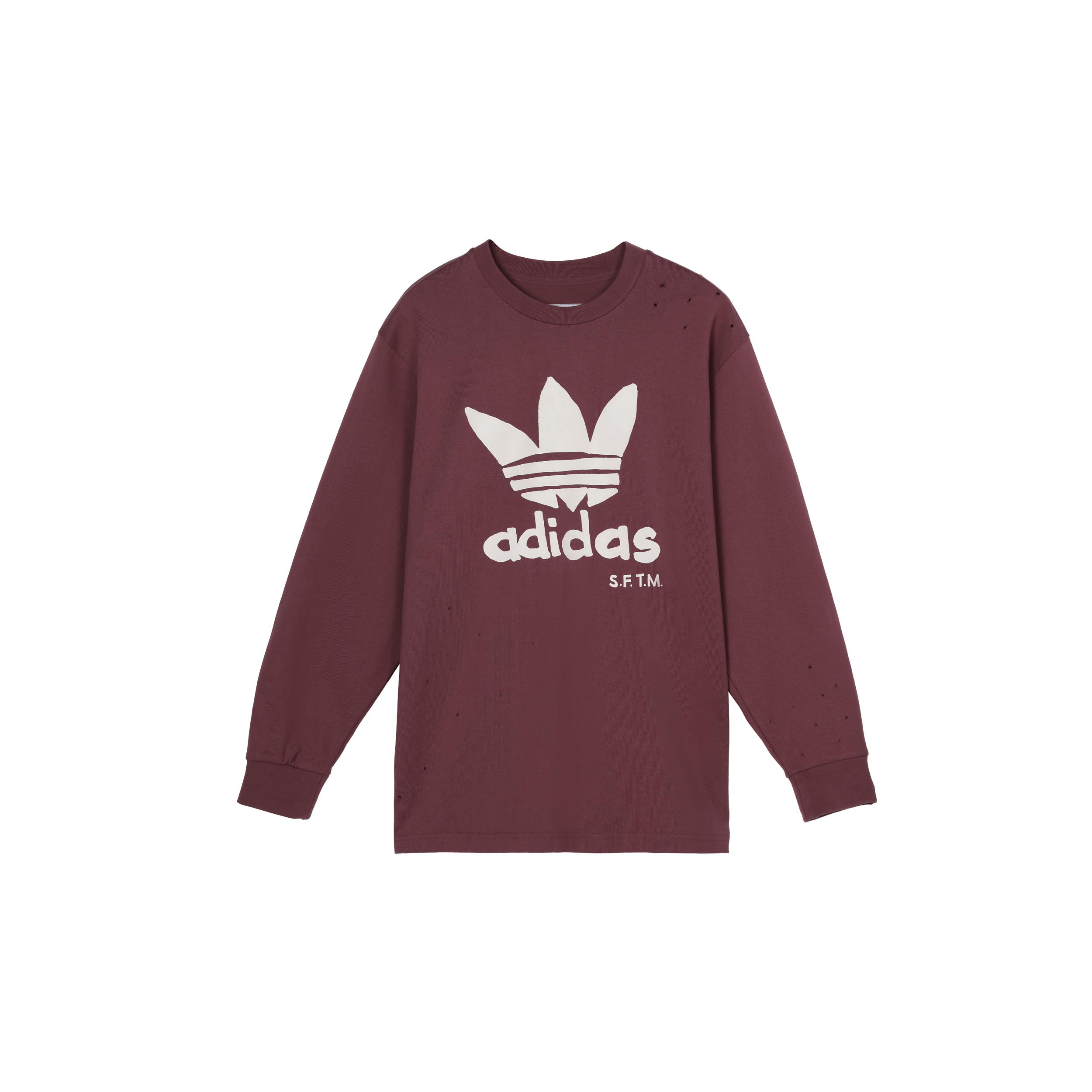 Футболка Adidas Originals x SONG FOR THE MUTE Унисекс Бордовая HS9461 M