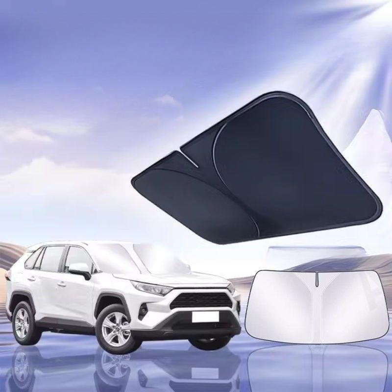 For Toyota RAV4 Car Windshield Sun Shade Blocks UV Ray Reflector Auto Window Visor Shield Cover Foldable Parasol 1 Piece