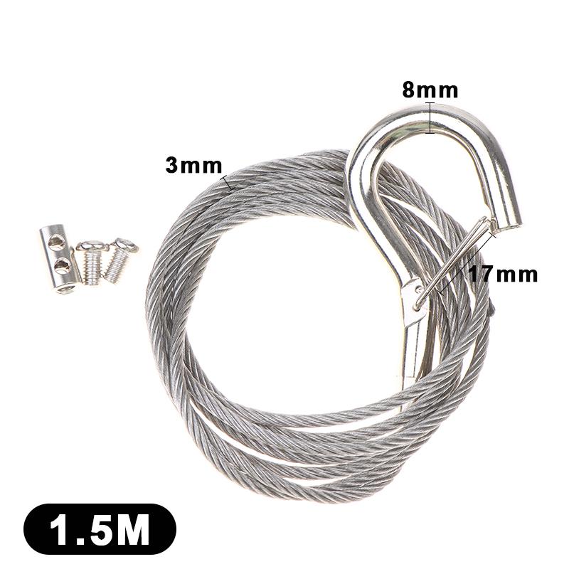 Locking Stainless Steel Wire Rope Adjustable Retractable Suspension Lanyard for Industrial Equipment Hanging Work
