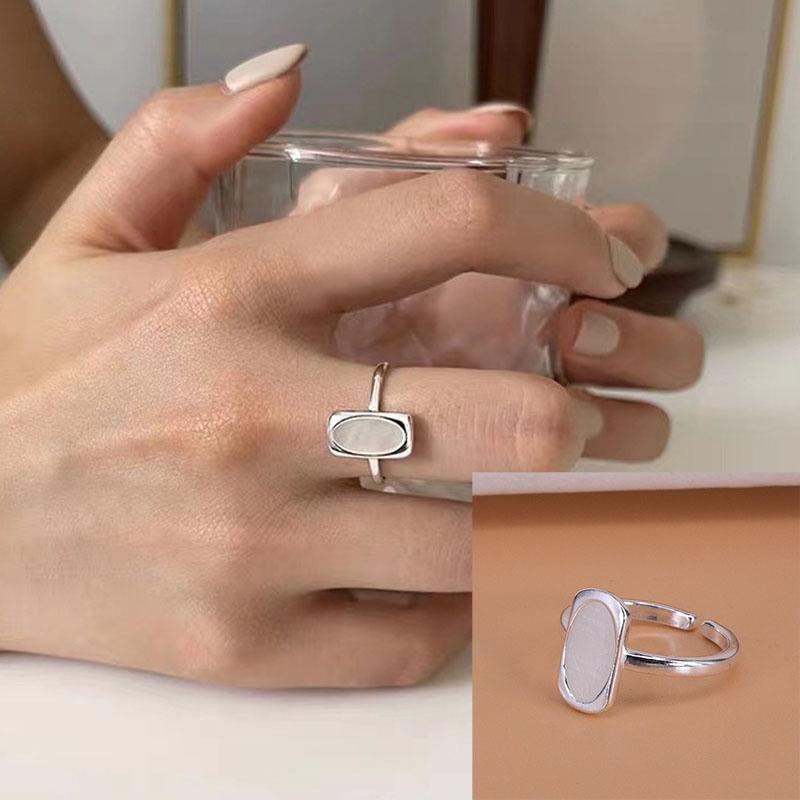 Δαχτυλίδι από Ασήμι 925 Γεωμετρικό Πολυεπίπεδο με Στρογγυλές Χάντρες Γυναικεία Μόδα Punk Τemperament Αντιαλλεργικό Στολίδι Κοσμήματα