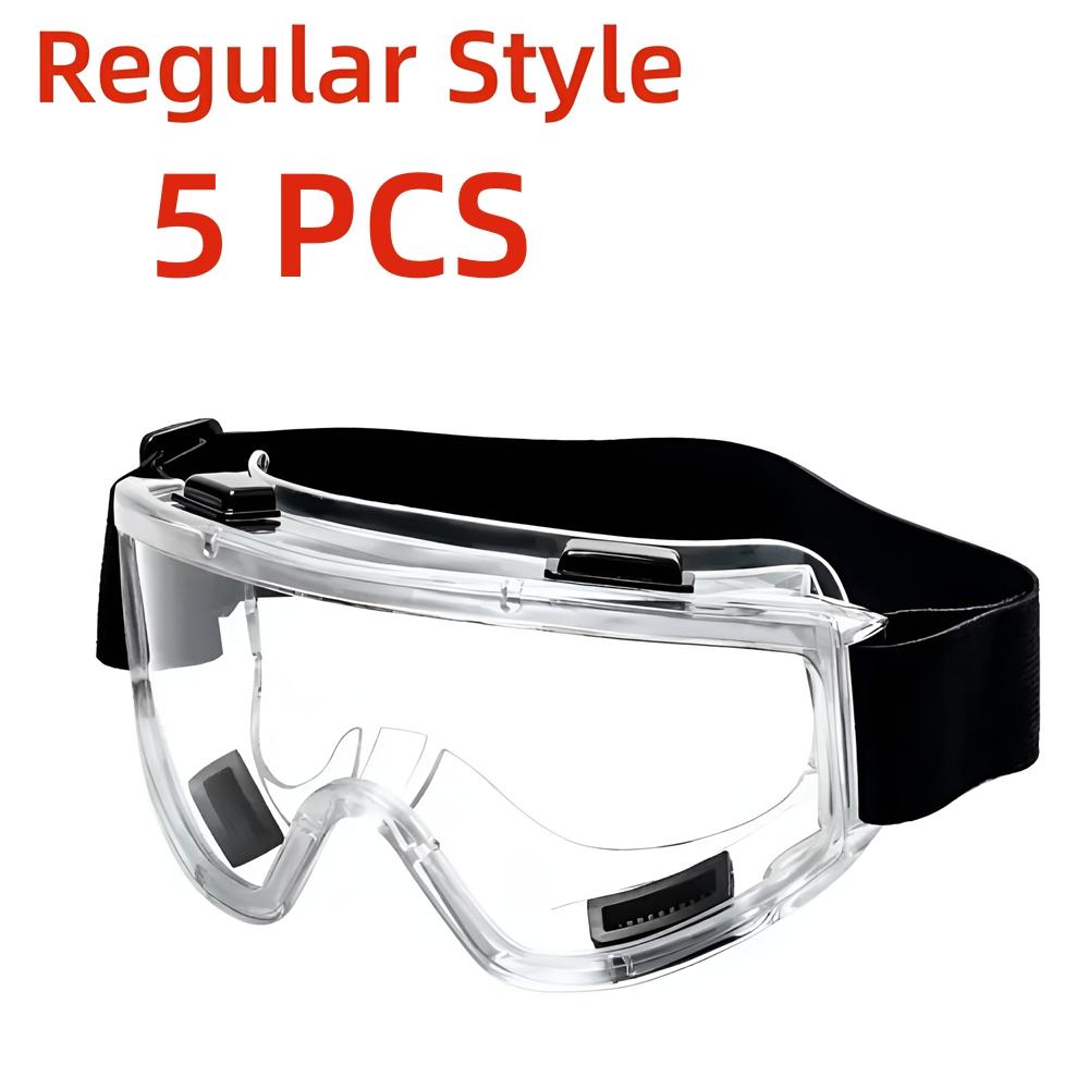 Transparent Safety Goggles Anti-fog Goggles Unisex Goggles Scratch-proof Splash-proof with Adjustable Temple Suitable for Safet