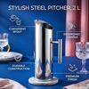 Stainless Steel Water Dispenser With Gold Rim For Juice And Tea Serving