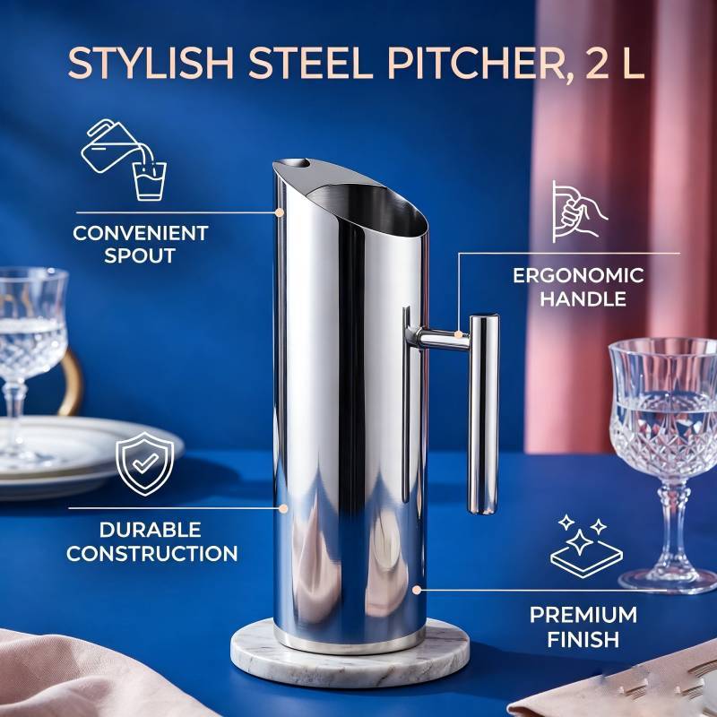 Stainless Steel Water Dispenser With Gold Rim For Juice And Tea Serving