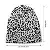 Custom Leopard Print Skullies Beanies Caps Unisex Winter Knit Hat Unisex Women Street Adult Animal Skin Bonnet Hats Outdoor Ski Cap