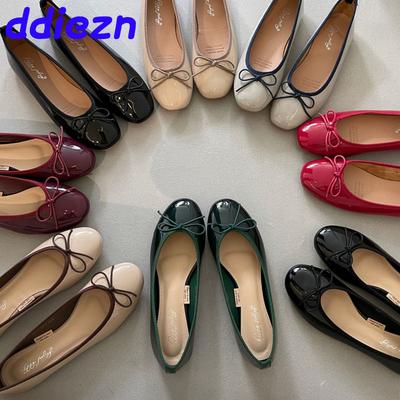 Mode Schoenen Mode Vlinderknoop Dames Ballerina's Dansschoenen Ondiep Vrouwelijk Zacht Ronde Neus Dames Flats Met Schoenen Slippers