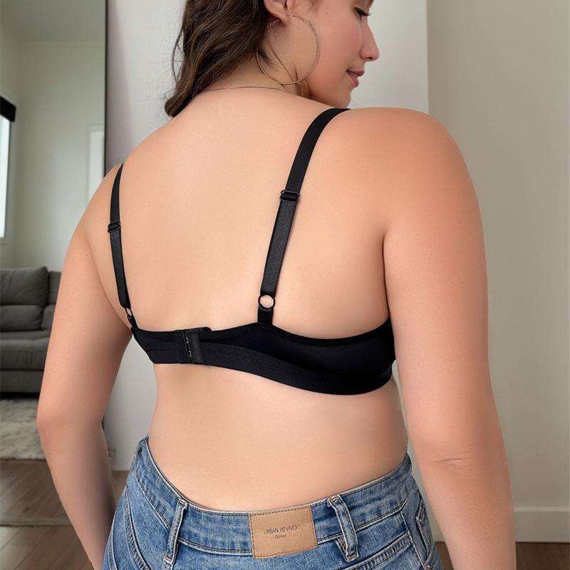 Sexy French Ultra-thin See-through Lace Bra for Large Breasts